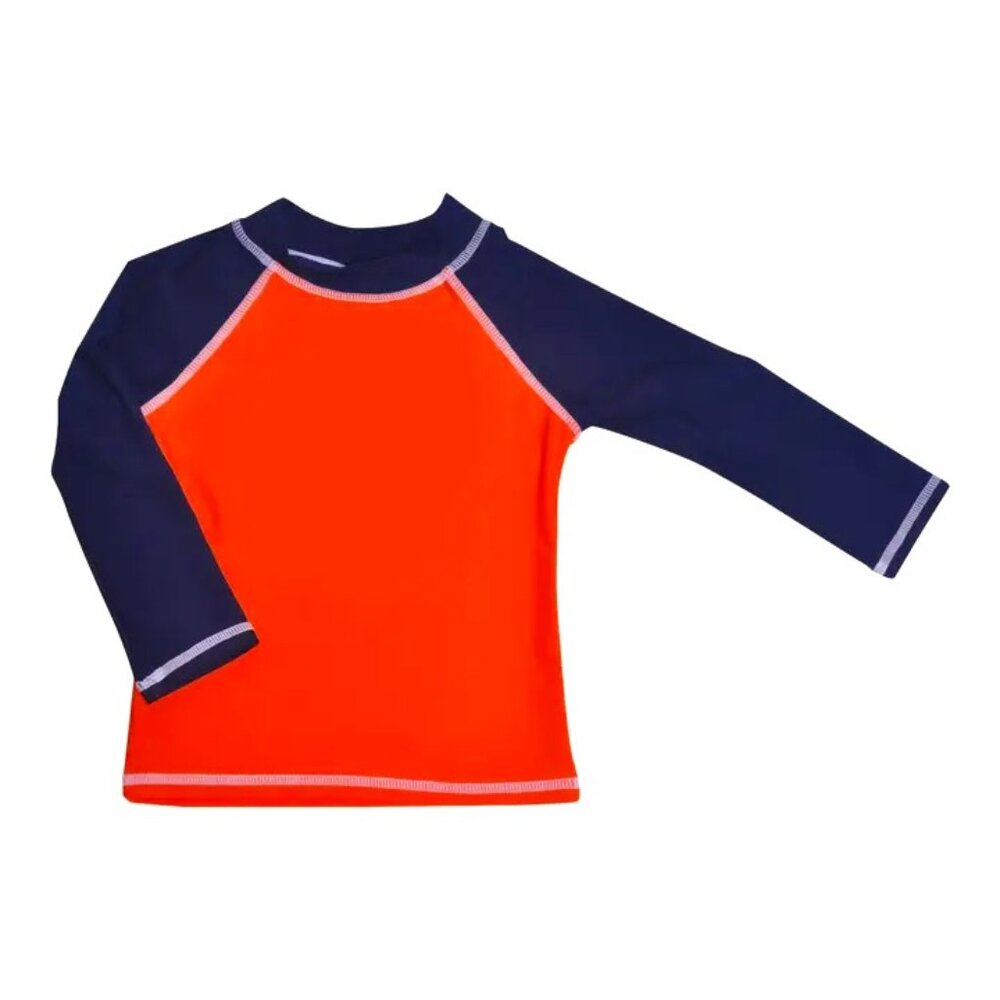 Kids UPF50+ Boys Rash Guard Swim Orange Top - Infants